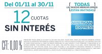 12cuotas sin interes en Noviembre